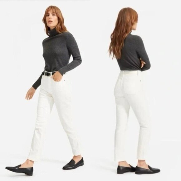 Everlane Denim - NWT Everlane The Cheeky Straight Jean 28 Bone Ankle Cropped High Waisted